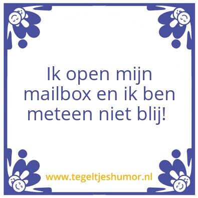 Tegeltje: Mailbox