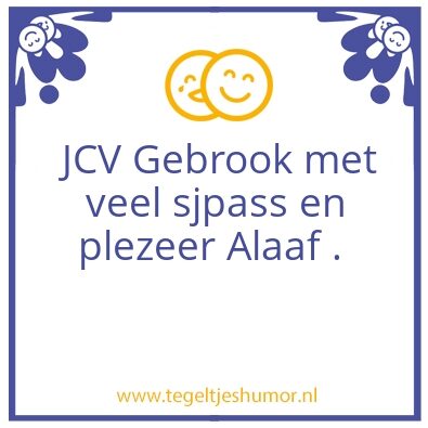 Tegeltje: JCV Gebrook