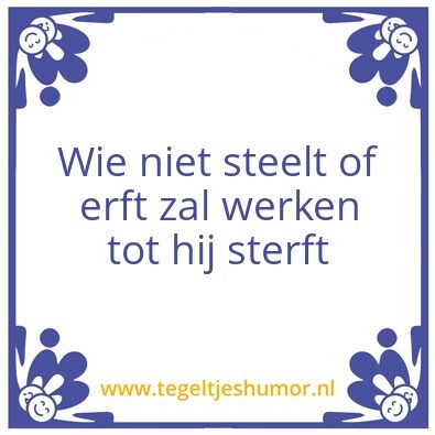 Tegeltje: Werk