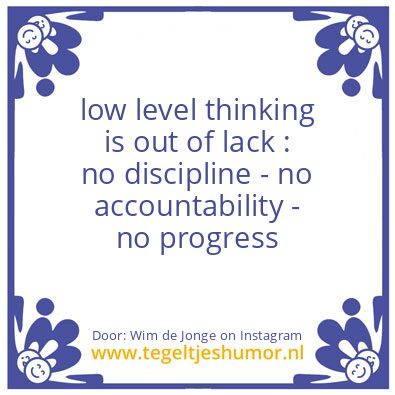 Tegeltje: Thinking level 1