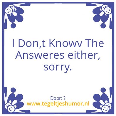 Tegeltje: ?