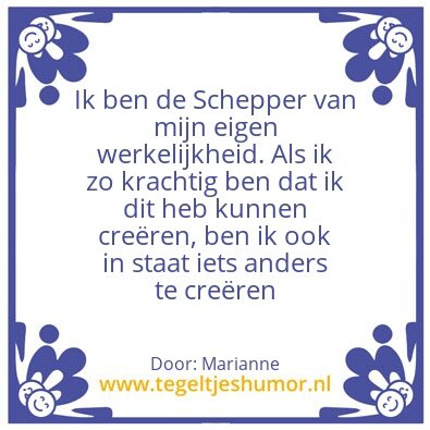 Tegeltje: Werkwijsheid