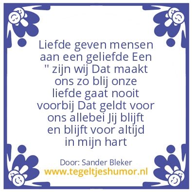Tegeltje: Voor Sanne Loykens