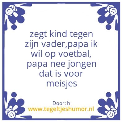 Tegeltje: voetbal