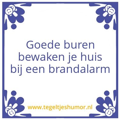 Tegeltje: Goede buren