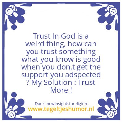 Tegeltje: Trust..