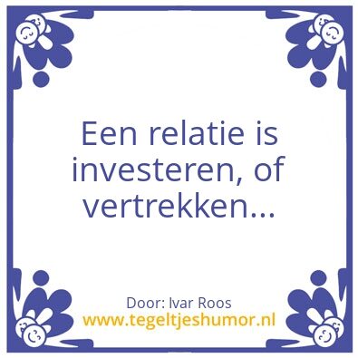 Tegeltje: Relaties…