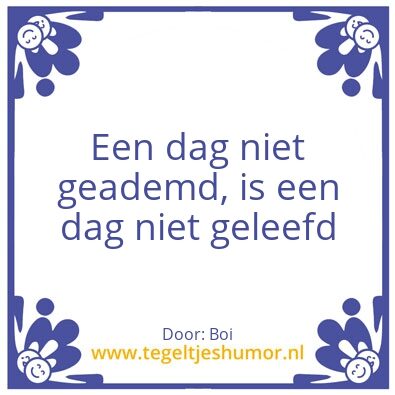Tegeltje: ademen