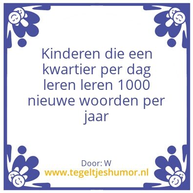 Tegeltje: Lezen