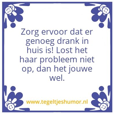 Tegeltje: Drank