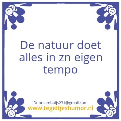 Tegeltje: Tempo