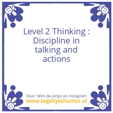 Tegeltje: Level 2 Thinking