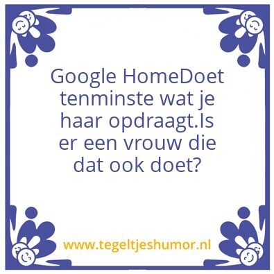 Tegeltje: Google Home