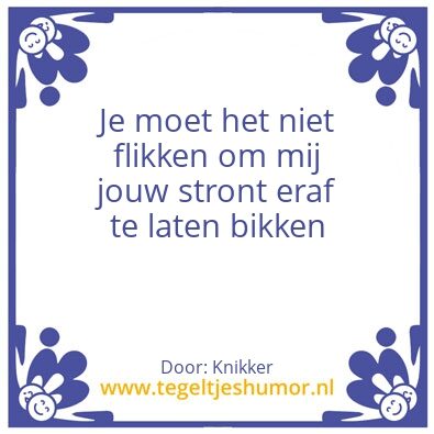 Tegeltje: Stront