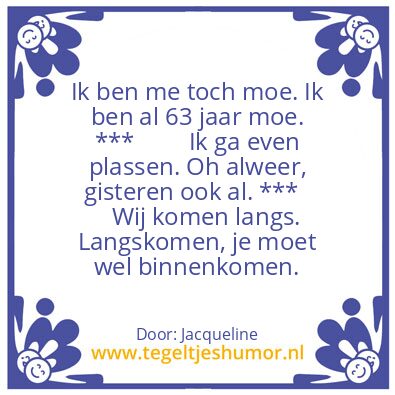 Tegeltje: Eten en drinken
