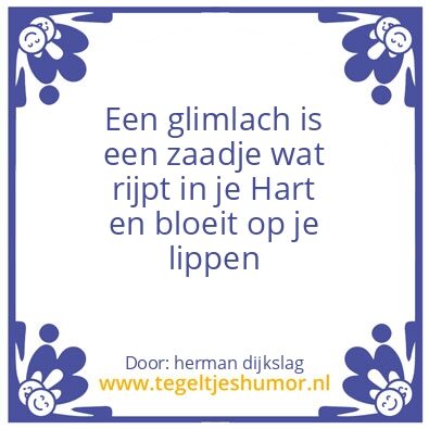 Tegeltje: Glimlach