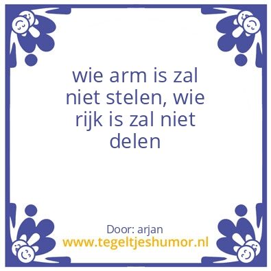 Tegeltje: armoede