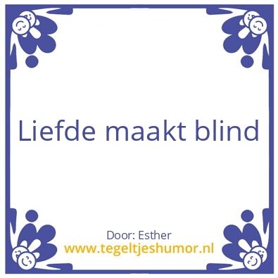 Tegeltje: liefde