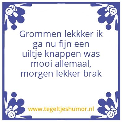 Tegeltje: Tegel