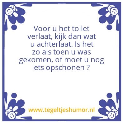 Tegeltje: Toilet