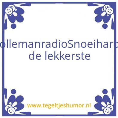 Tegeltje: rolleman
