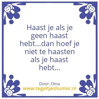 Tegeltje: Stress