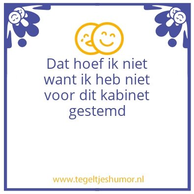 Tegeltje: Kabinet