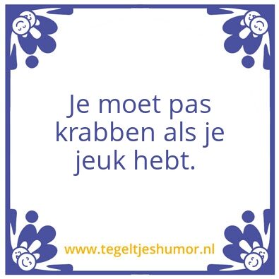 Tegeltje: Krabben