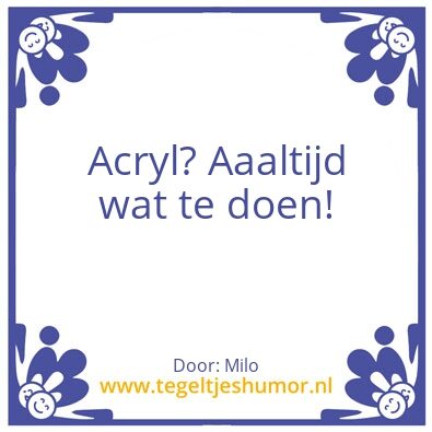Tegeltje: .