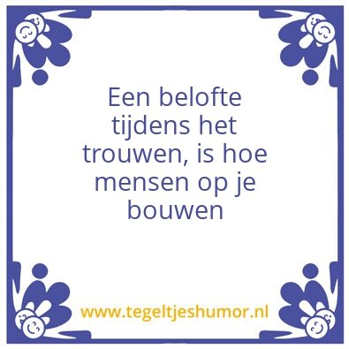 Tegeltje: Trouwen