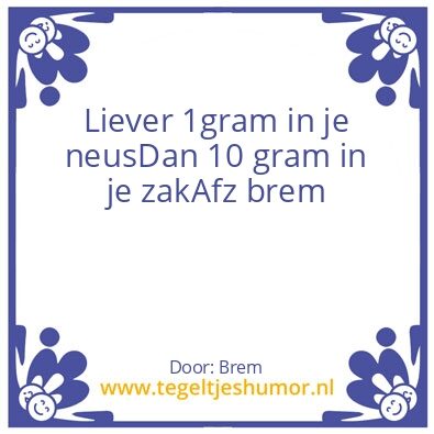 Tegeltje: Sos