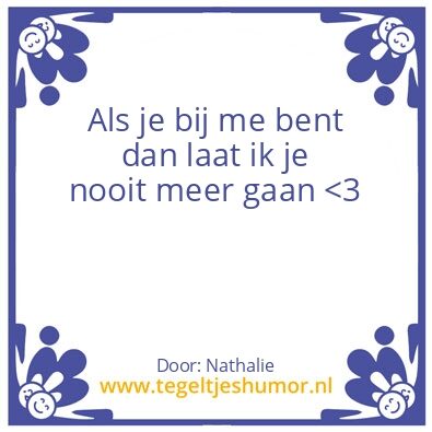 Tegeltje: Love