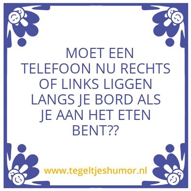 Tegeltje: TELEFOONETIQUETTE