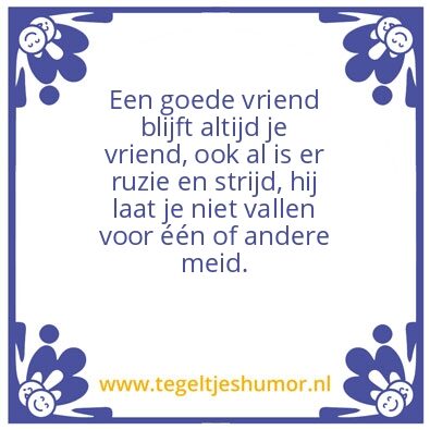 Tegeltje: Vriend