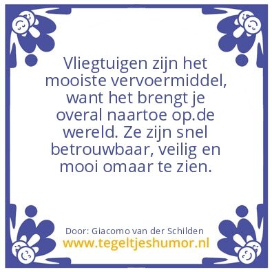 Tegeltje: Vliegtuigen