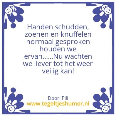 Tegeltje: Corona