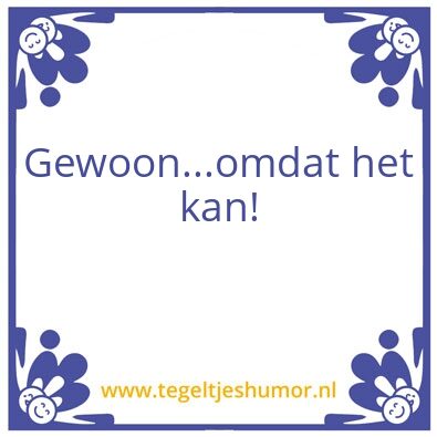 Tegeltje: x