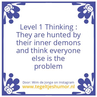 Tegeltje: Level 1 Thinking