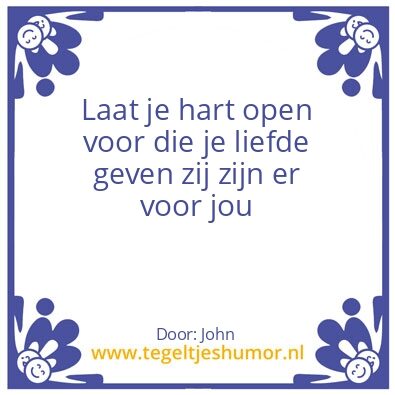 Tegeltje: Geniet