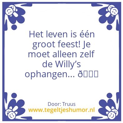 Tegeltje: Feest