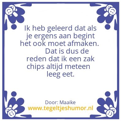 Tegeltje: chips