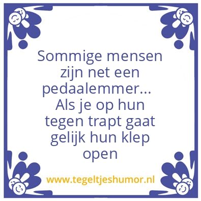 Tegeltje: Pedaalemmer