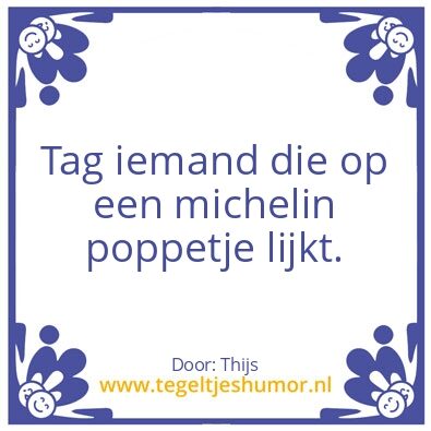 Tegeltje: Michelin pop