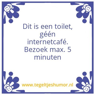 Tegeltje: Toilet