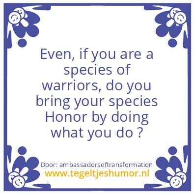 Tegeltje: Honor ..