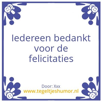 Tegeltje: Verjaardag