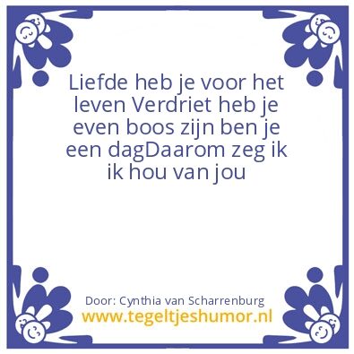 Tegeltje: Liefde