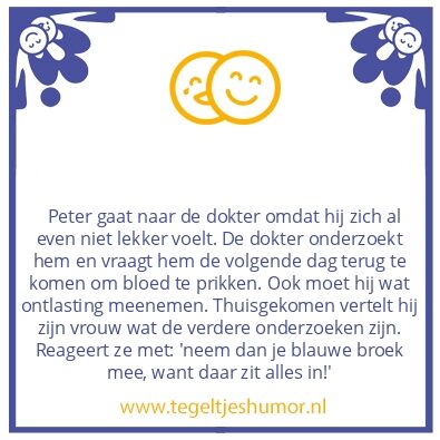 Tegeltje: Niet lekker