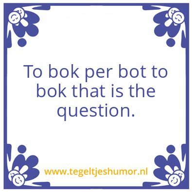 Tegeltje: Bok