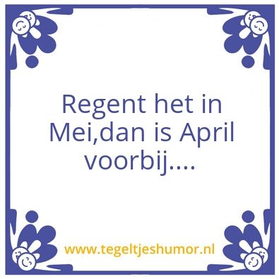 Tegeltje: Regen